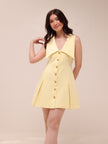 Oli Sleeveless Mini Dress in Lemon