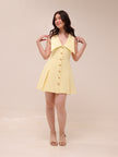 Oli Sleeveless Mini Dress in Lemon