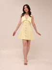 Oli Sleeveless Mini Dress in Lemon