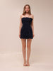 Raesha Frill Denim Mini Dress - Indigo Blue