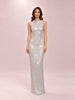 Magnolia Sleeveless Diamante Maxi Dress - Silver
