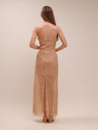 Nude Lace Midi Dress