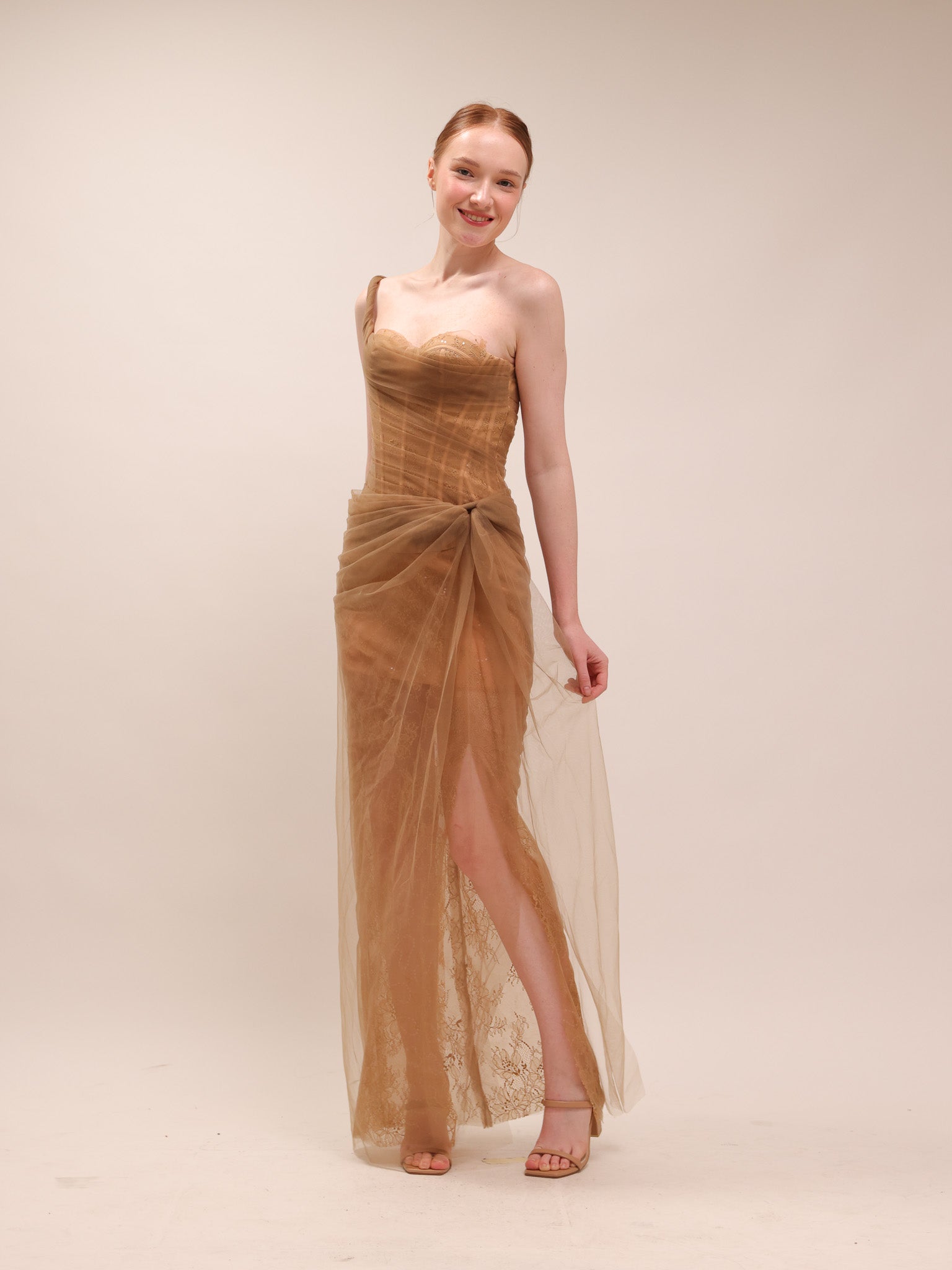 Mara Dress in Brown
