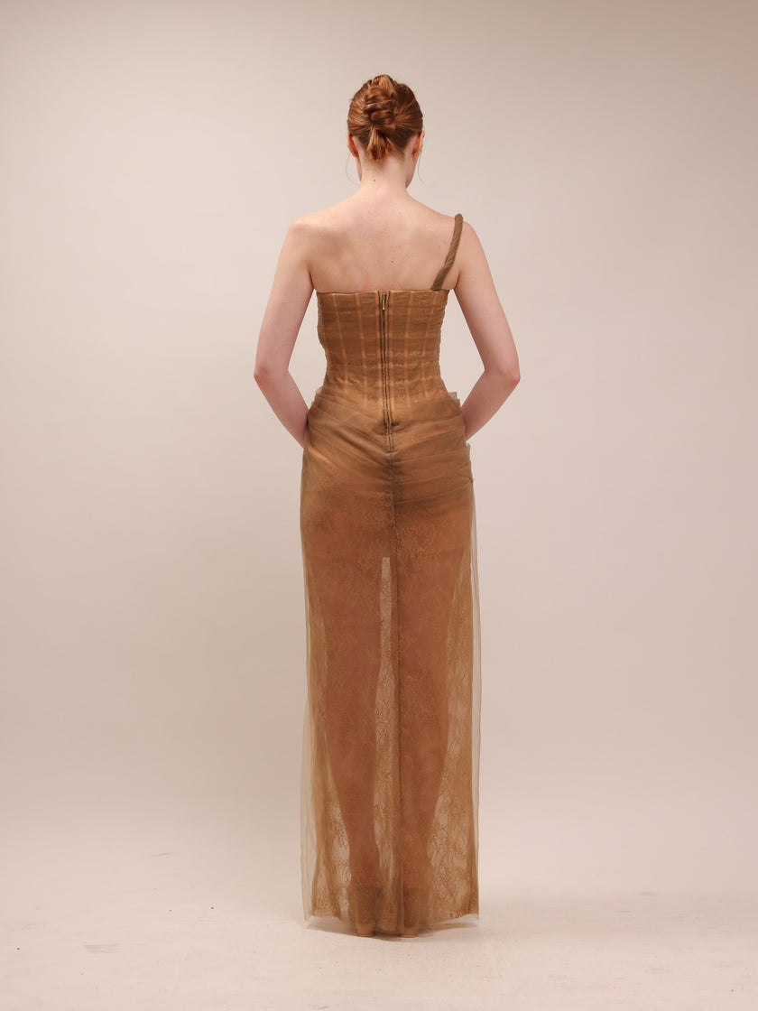 Mara Dress in Brown