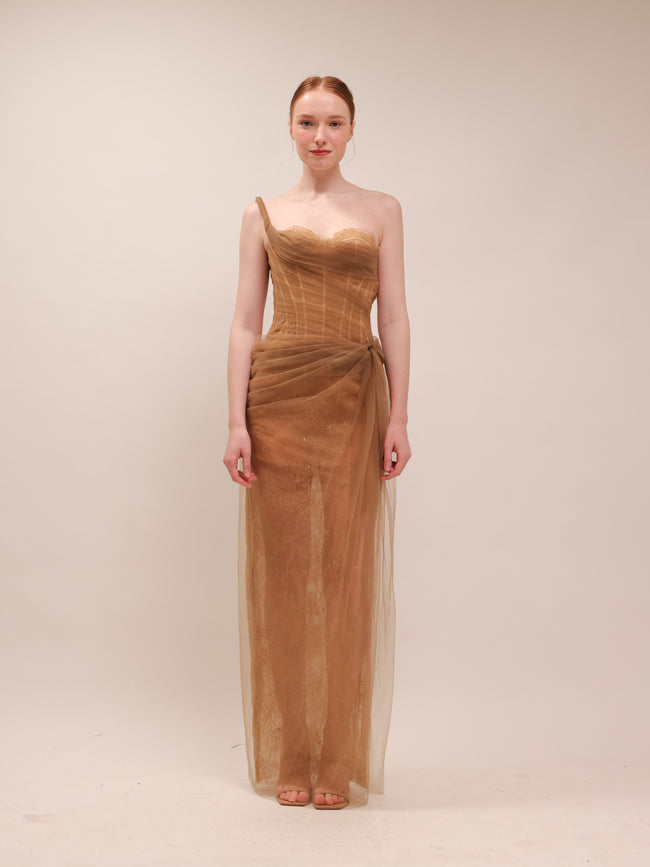 Mara Dress in Brown