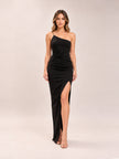 Lust One Shoulder Black Gown