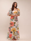 Boho Floral Print Maxi Dress
