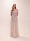 Rainbow Pastel Embellished Gown