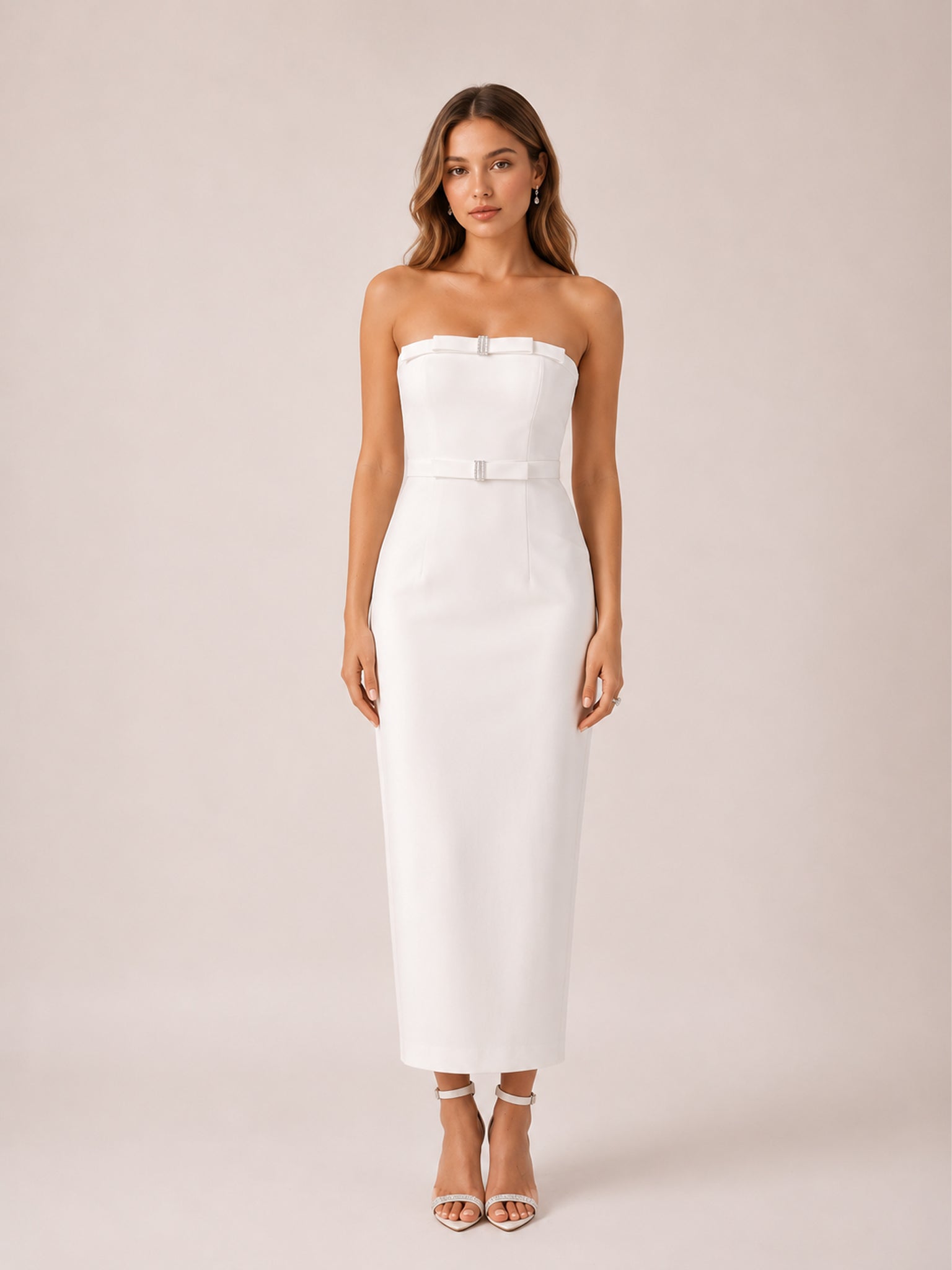 Demi Bow Dress in Black White