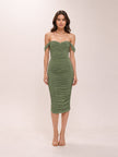 Walter Ruched Midi Dress