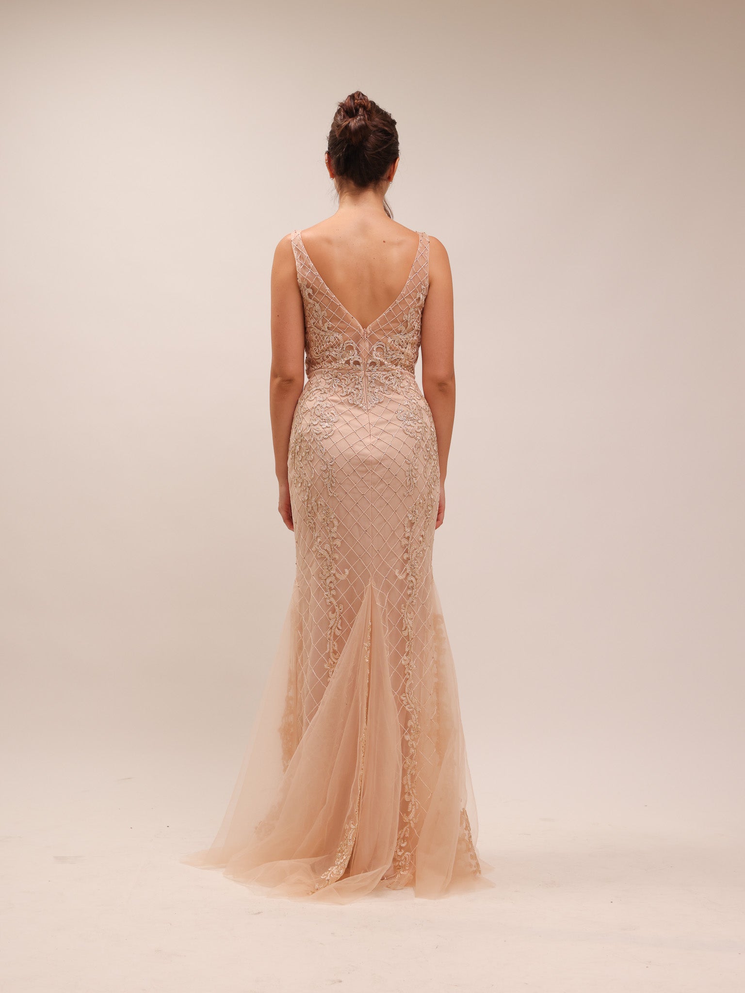 Anabel Beaded Lace Gown
