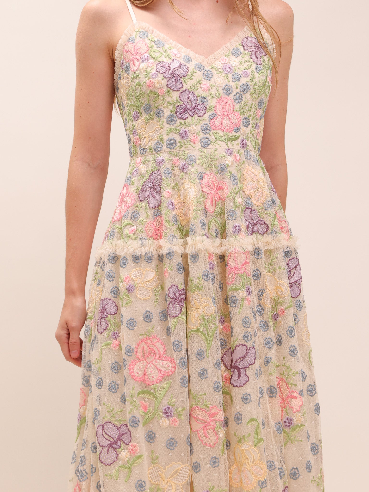 Iris Embroidered Cami Gown