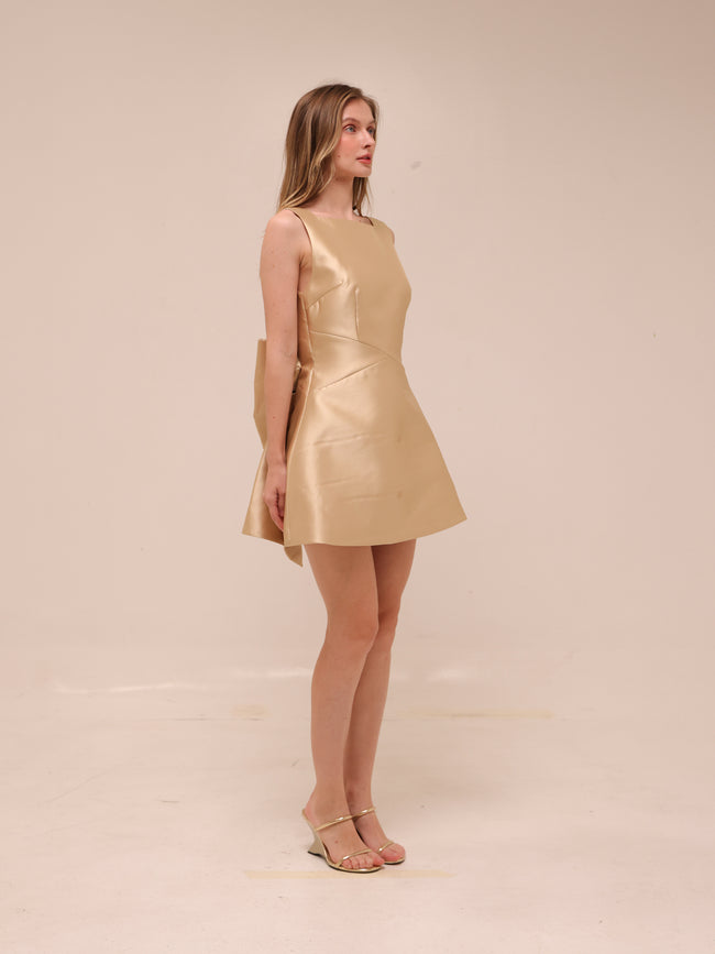 The Ultimate Muse Bow Detail Mini Dress