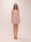 Adia Embellished A-line Mini Dress