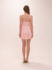 Floral Lace Pink Mini Dress