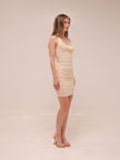 Halter Neck Ruched Mini Dress