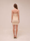 Halter Neck Ruched Mini Dress