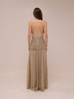 Lurex Draped Maxi Dress