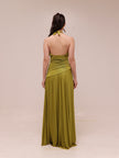 Metallic Jersey Halterneck Maxi Dress