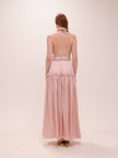 Draped Halter Maxi Dress in Pink