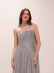 Celestine Draped Cape Gown