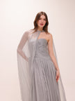 Celestine Draped Cape Gown