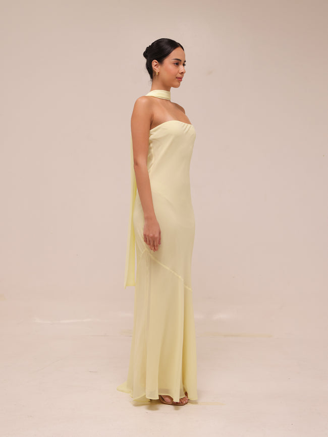 Under The Pagoda Maxi Dress in Yellow