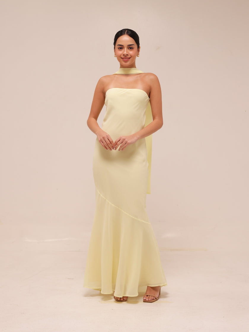 Under The Pagoda Maxi Dress in Yellow