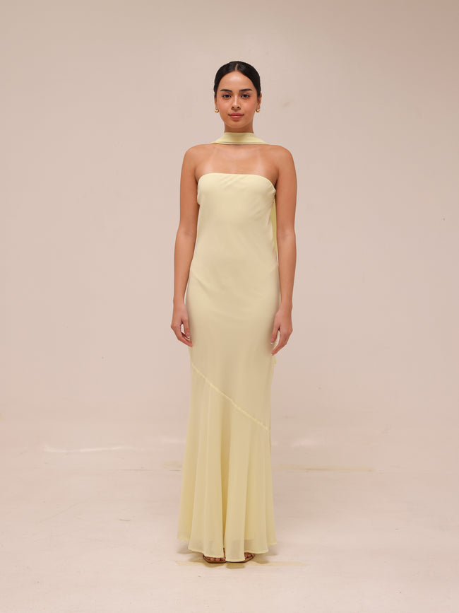 Under The Pagoda Maxi Dress in Yellow