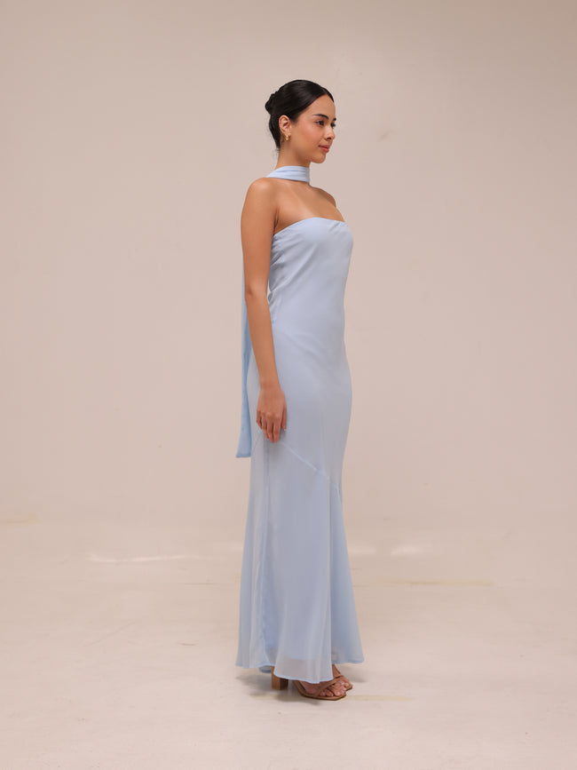 Under The Pagoda Maxi Dress - Blue