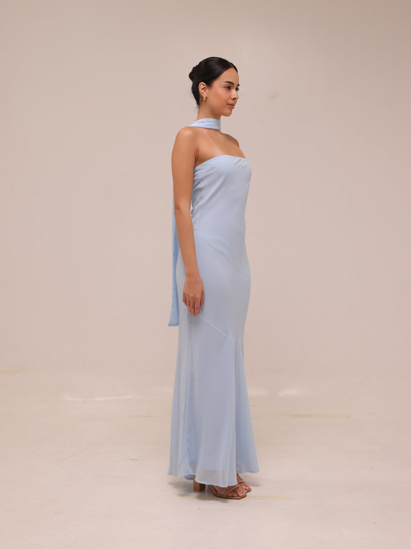 Under The Pagoda Maxi Dress - Blue