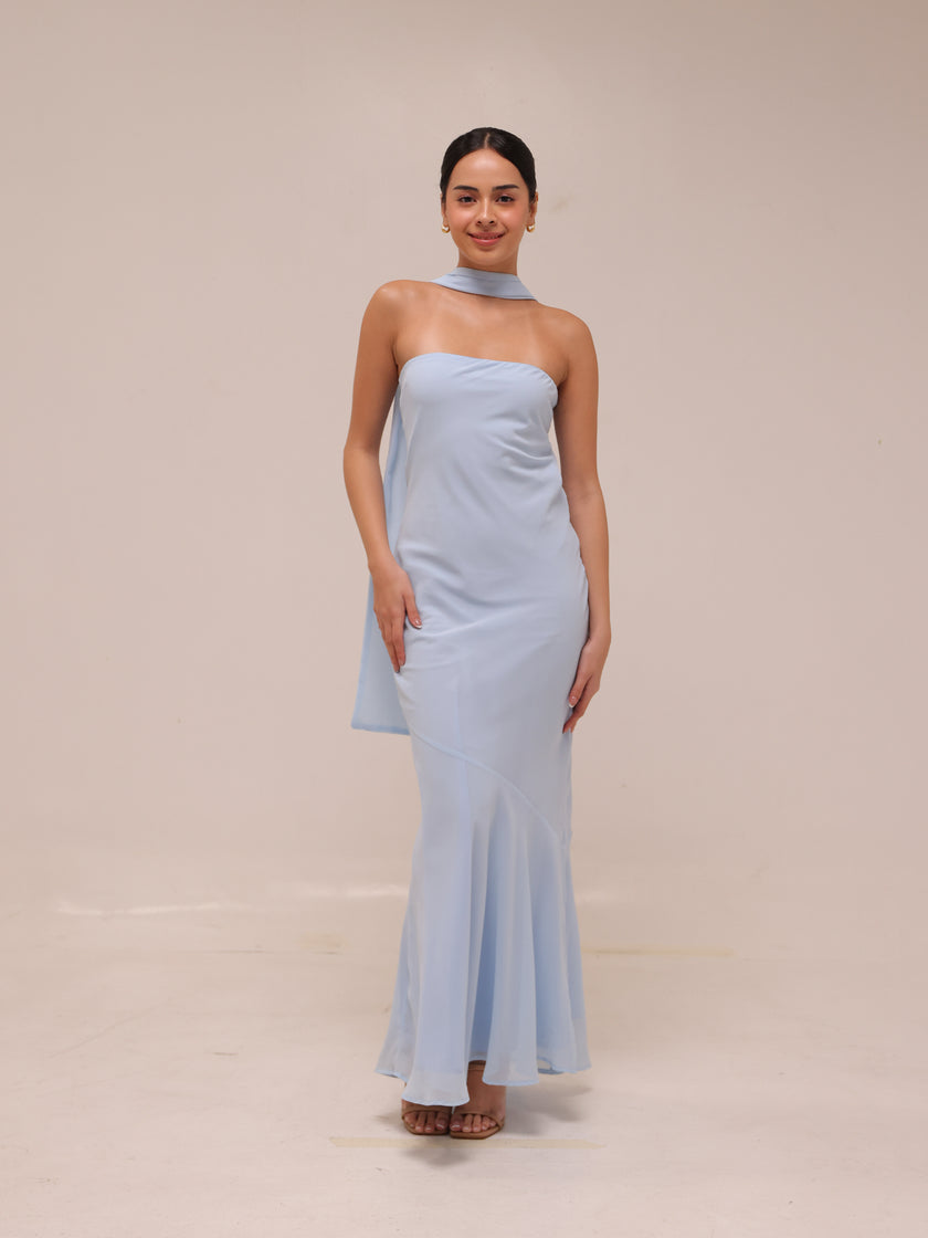 Under The Pagoda Maxi Dress - Blue