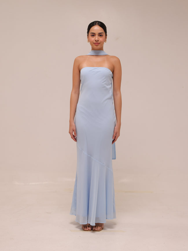 Under The Pagoda Maxi Dress - Blue
