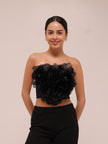 Black Floral Bandeau