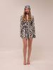 Allegra Zebra Print Plunge Front Playsuit