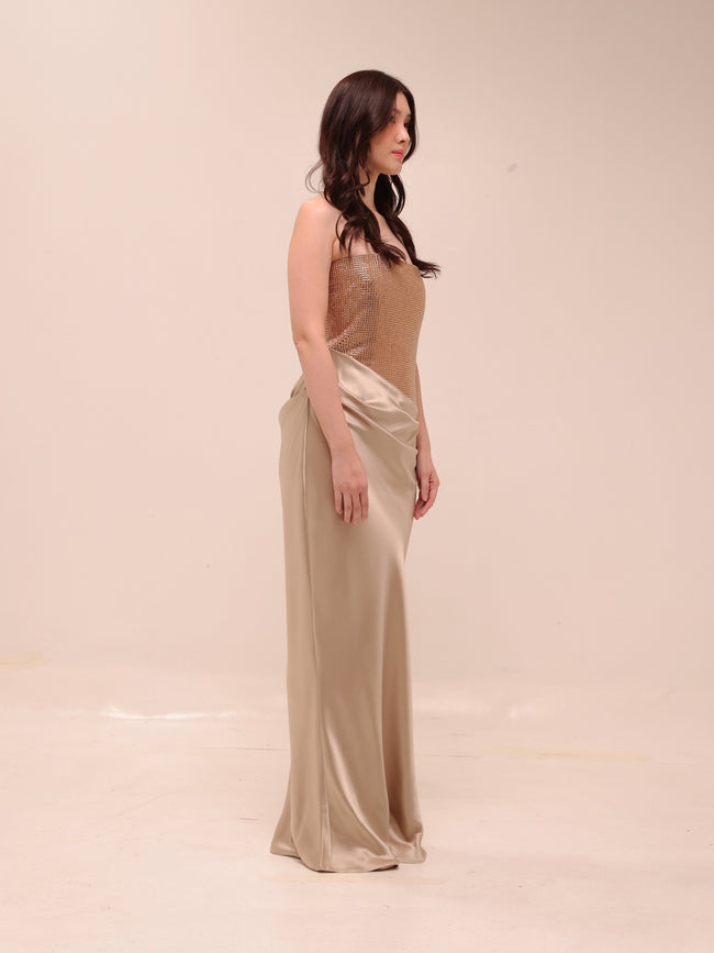 Alexandra Satin Gown