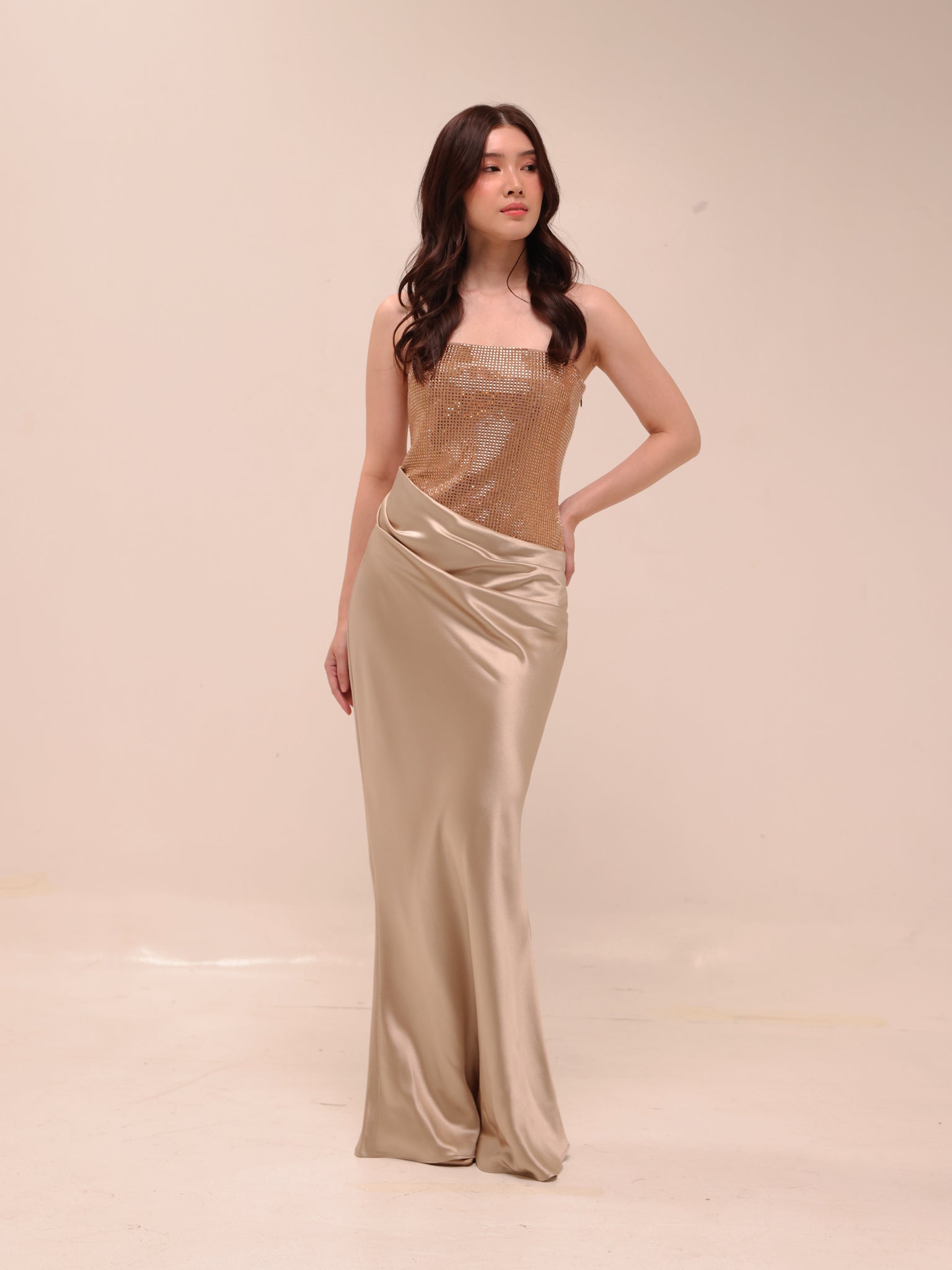 Alexandra Satin Gown