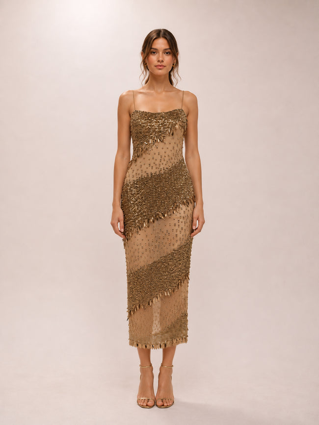 Carmine Embellished Dress
