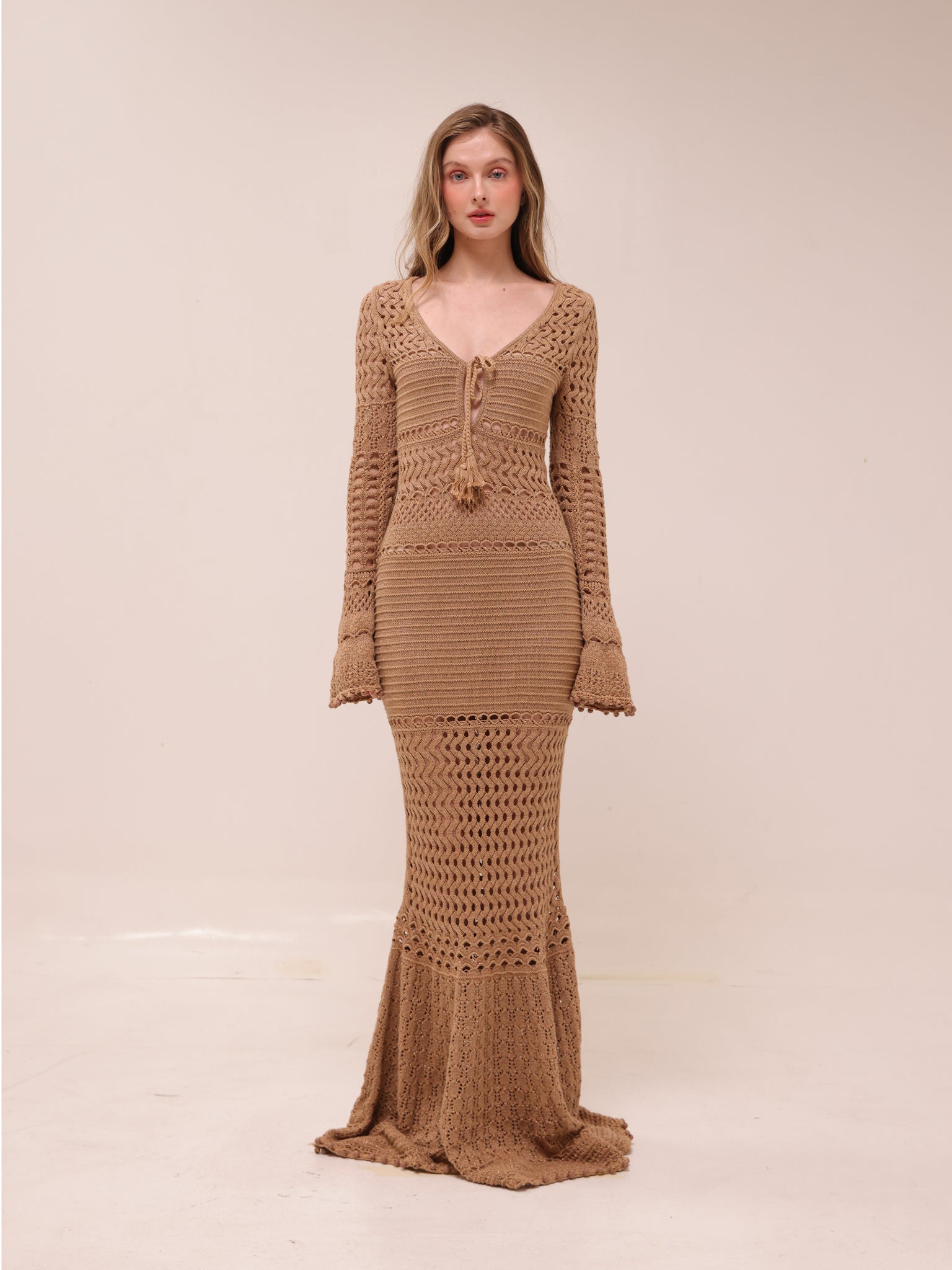 Sereno Knit Crochet Dress