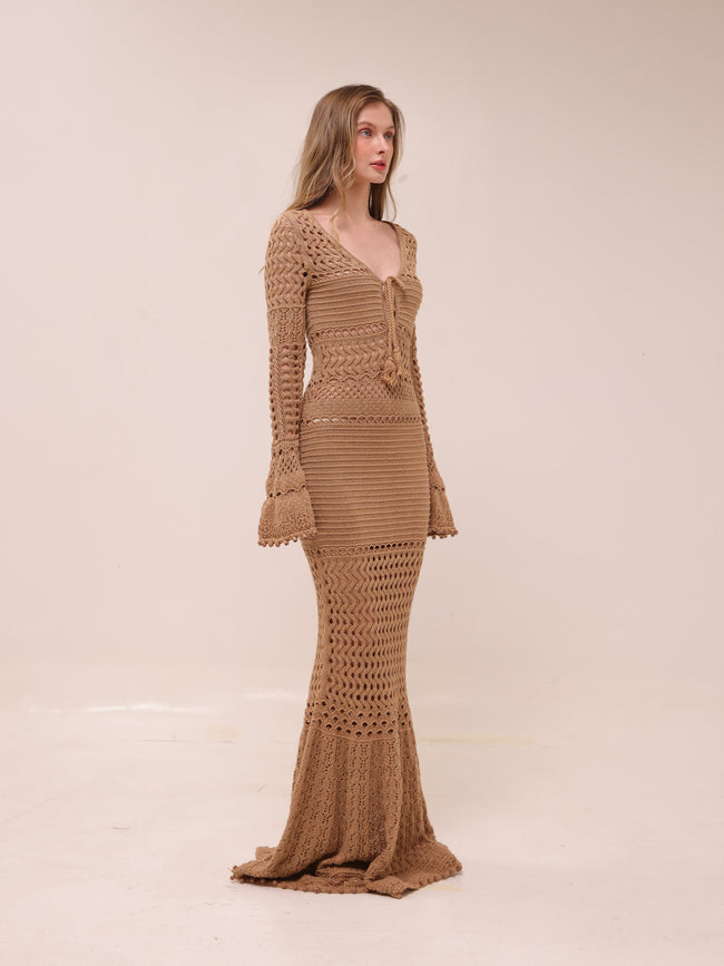 Sereno Knit Crochet Dress