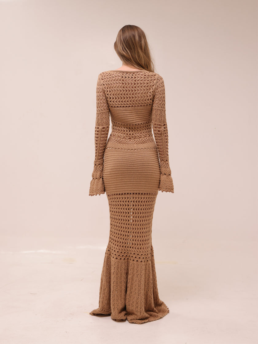 Sereno Knit Crochet Dress
