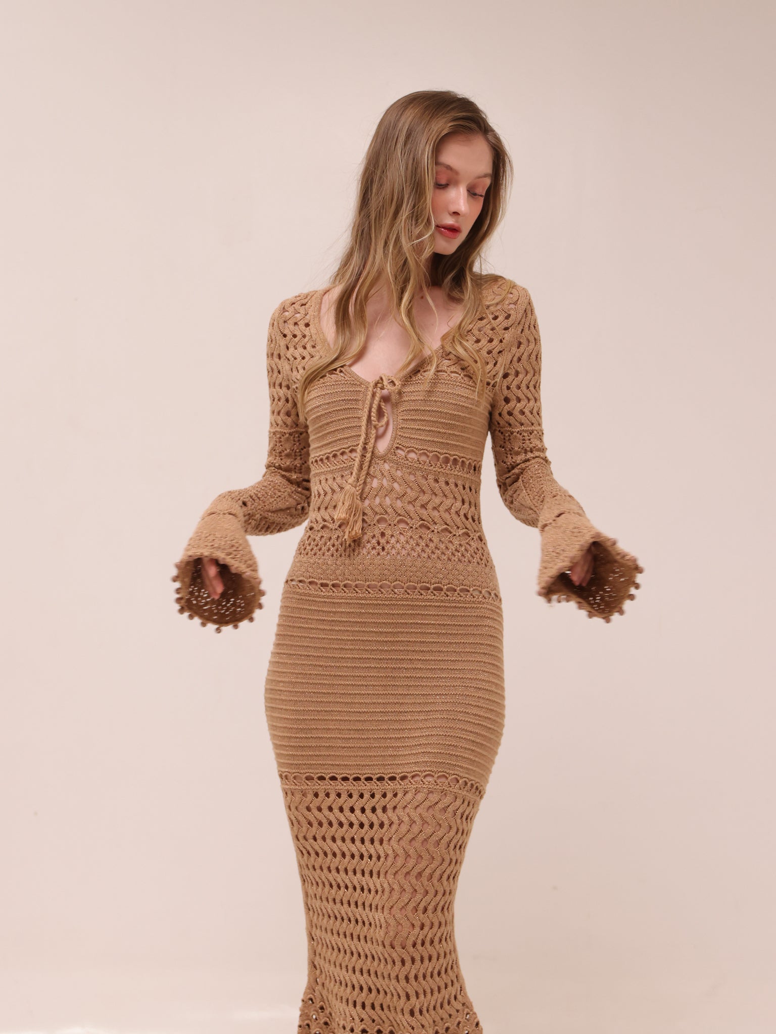 Sereno Knit Crochet Dress