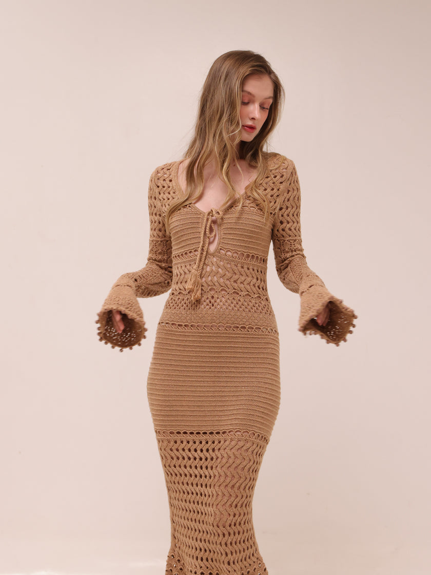 Sereno Knit Crochet Dress