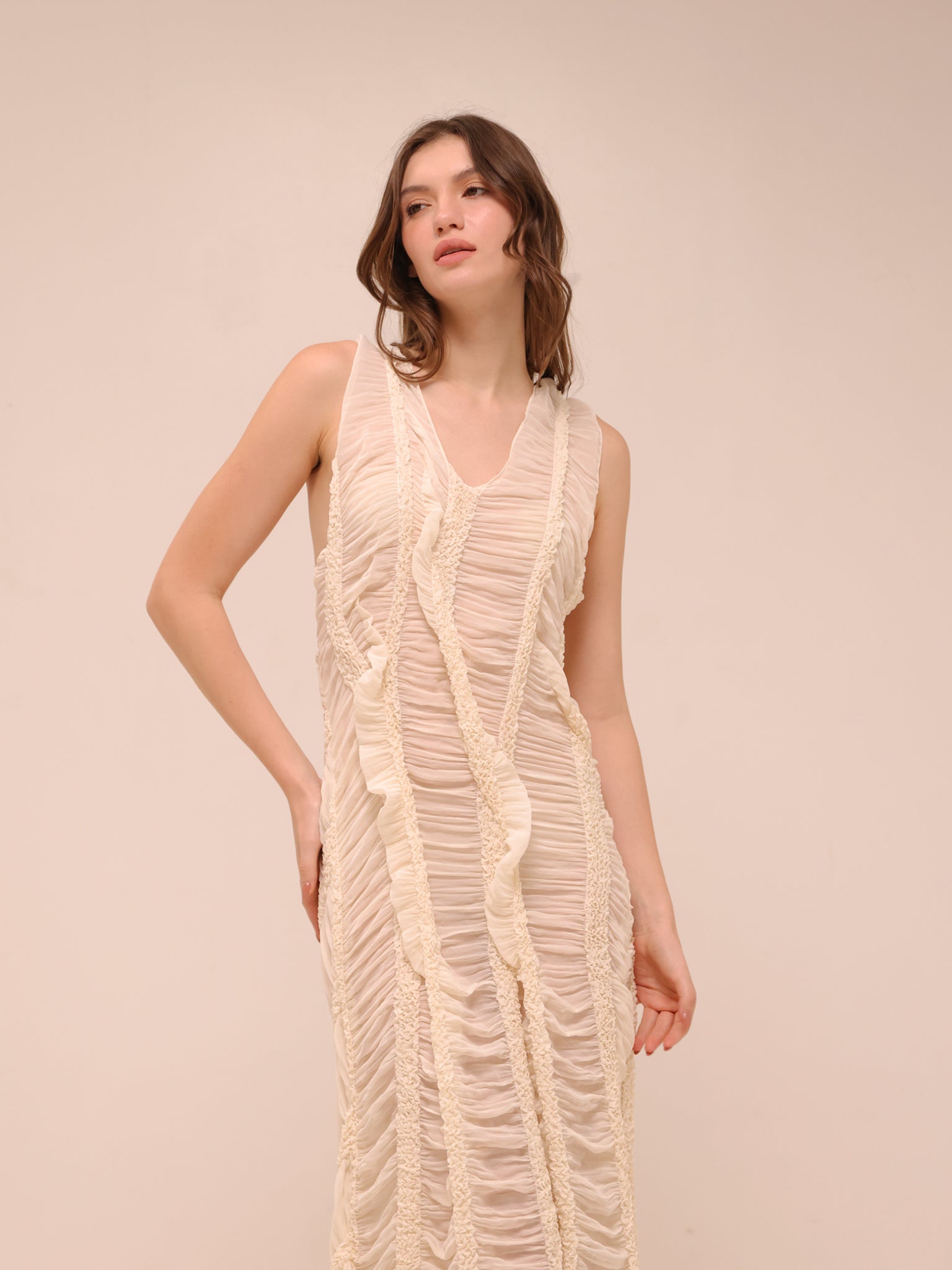 Moss Dress in Ivory