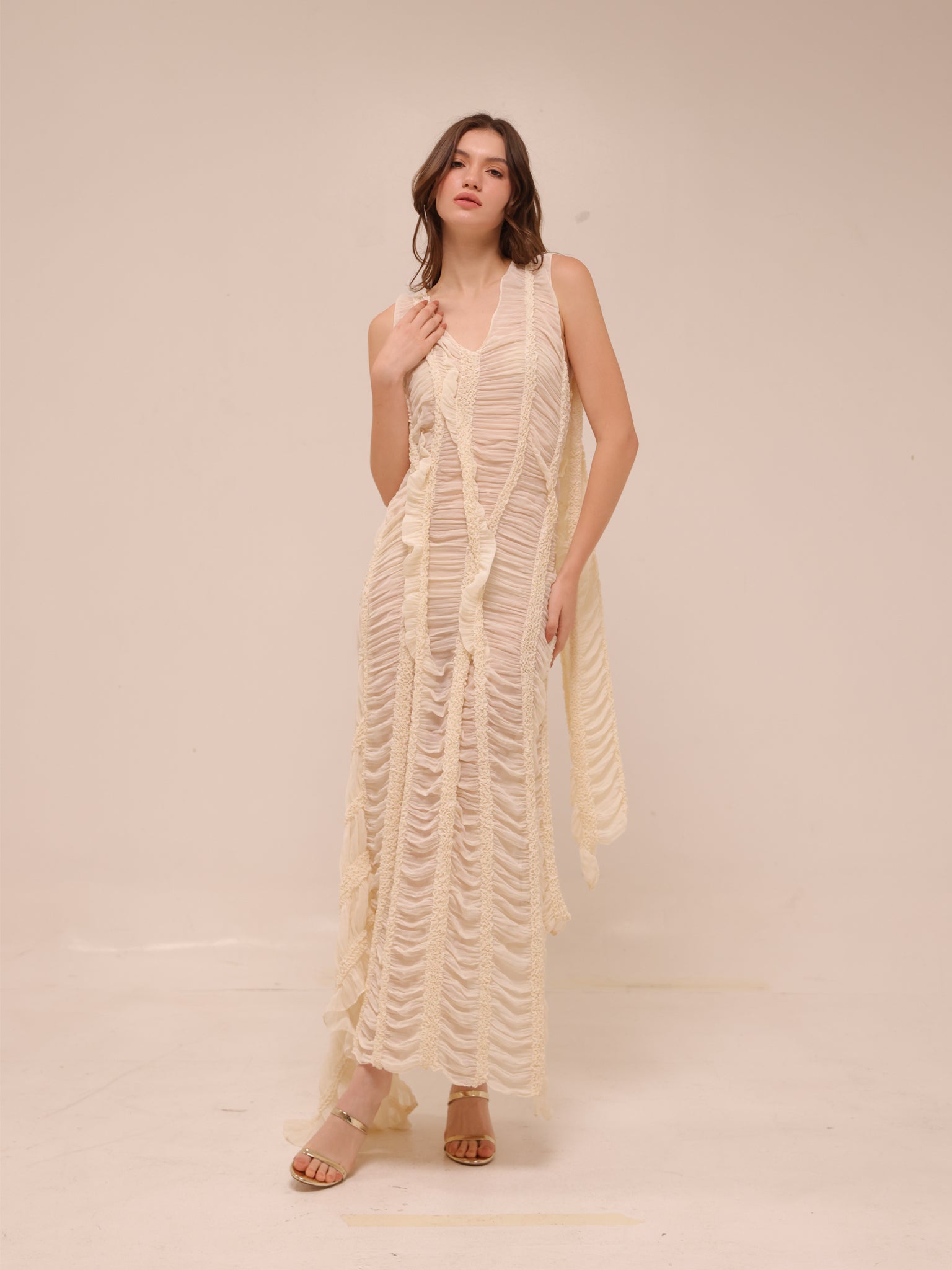 Moss Dress in Ivory