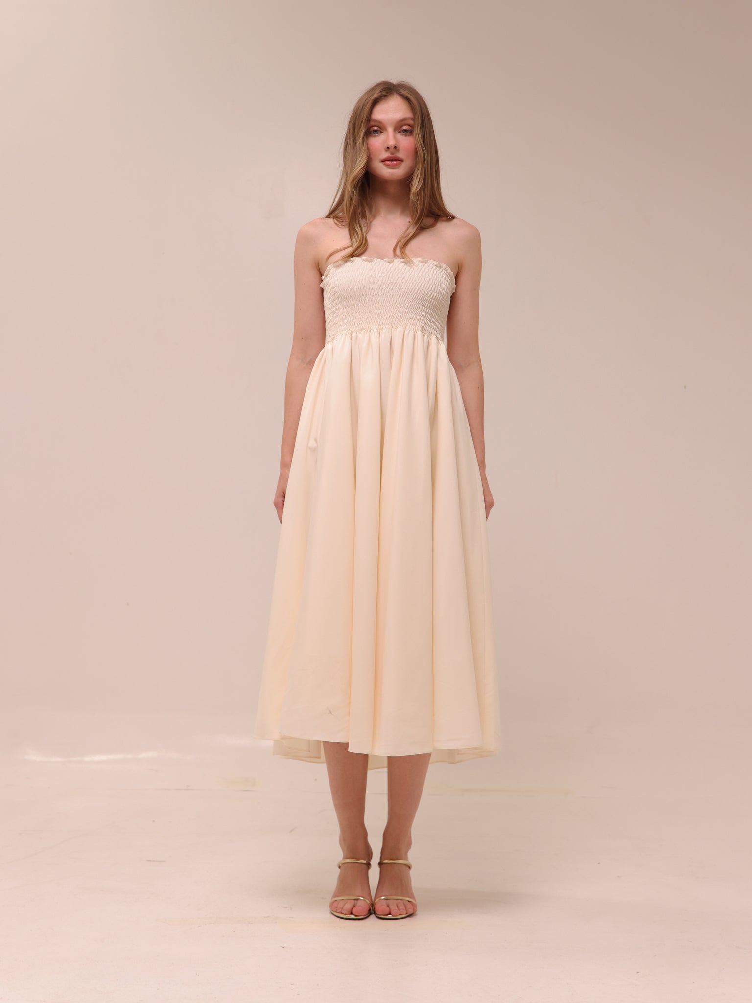 Camille Smocked Midi Dress
