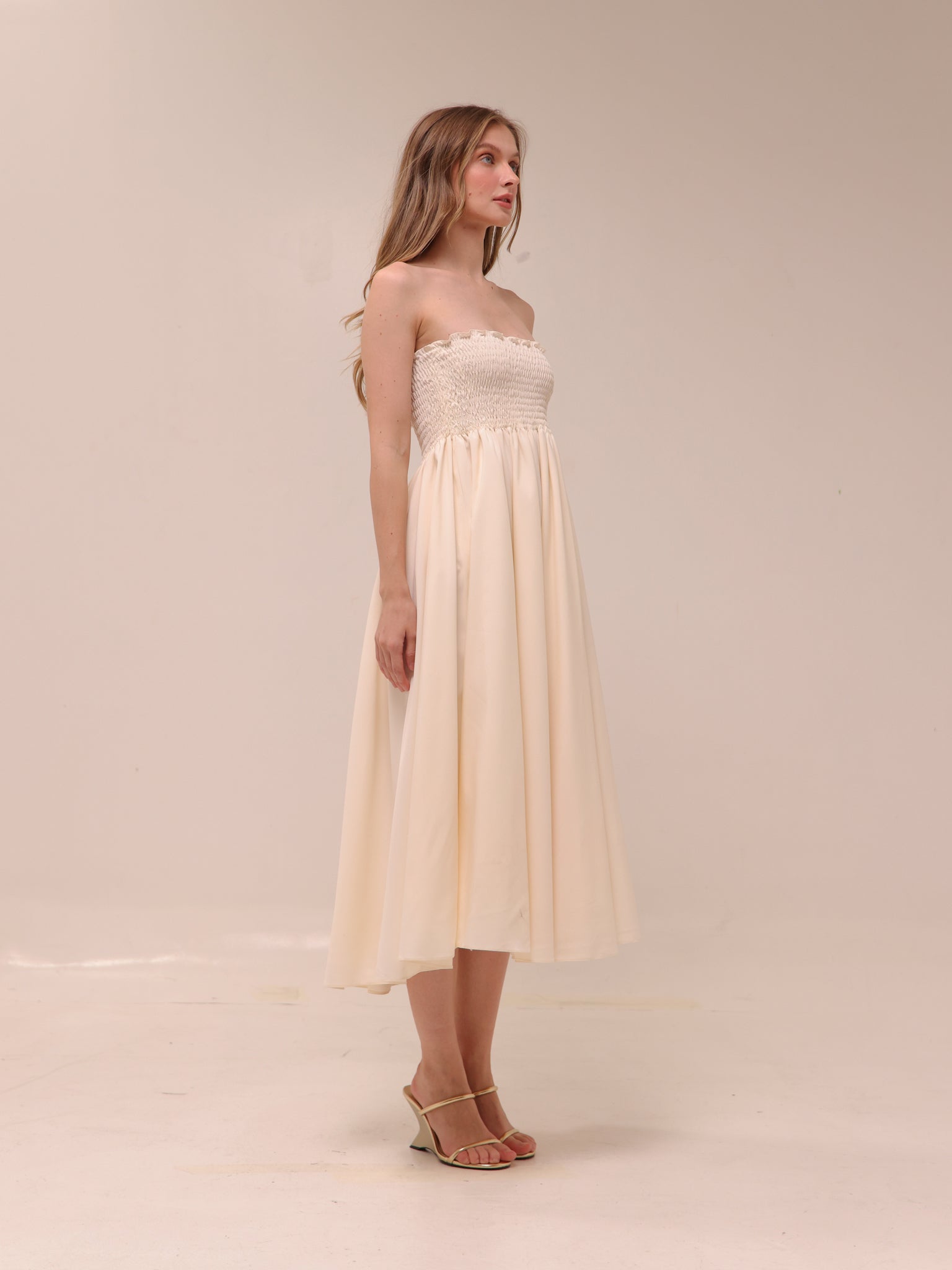 Camille Smocked Midi Dress
