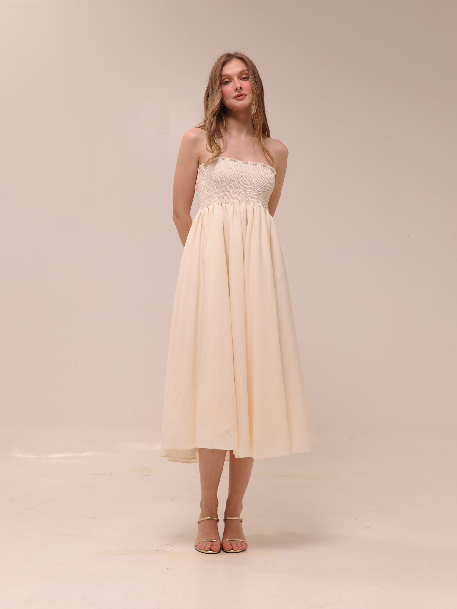 Camille Smocked Midi Dress