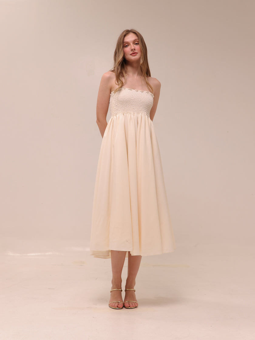 Camille Smocked Midi Dress