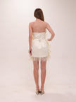 Ivory Petal Bloom Mini Dress